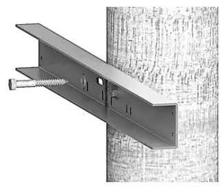 Tamarack UNI-SP-01XX Universal Side of Pole Mount - lag bolts