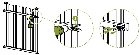 ZIPPITY-ZP19071-NO-Dig-White-Vinyl-Burbank-Gate-Kit-FIG-10