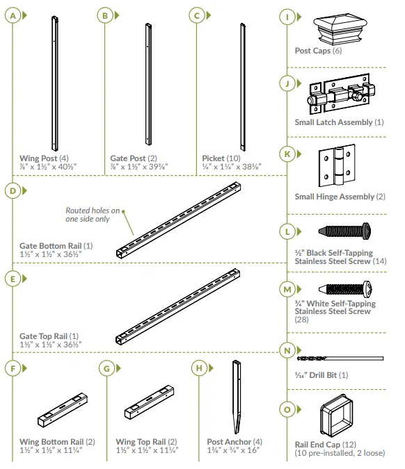 ZIPPITY-ZP19071-NO-Dig-White-Vinyl-Burbank-Gate-Kit-FIG-3