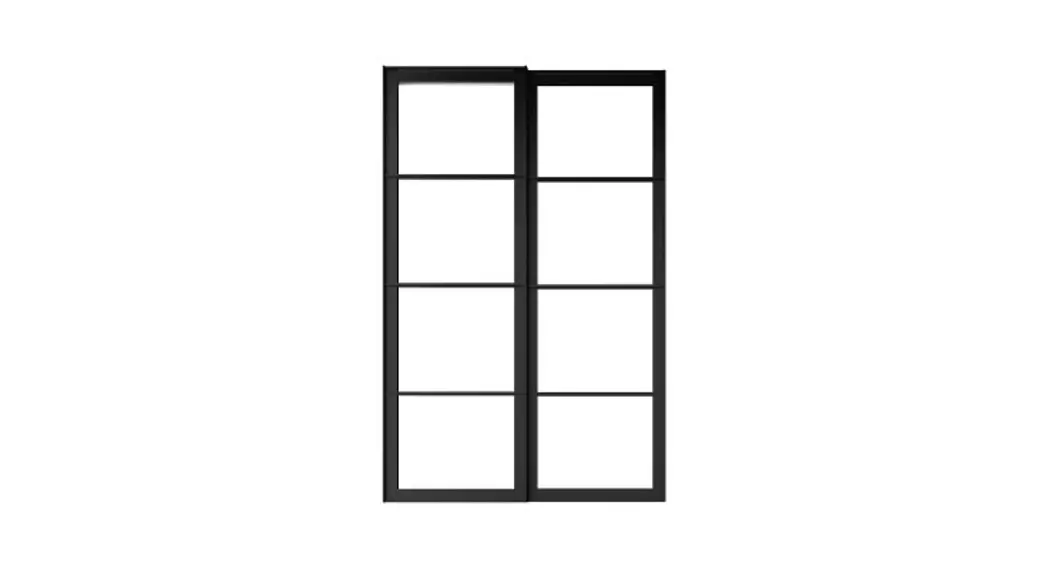 Ikea Pax Pair Of Sliding Door Frames With Rail Instruction Manual