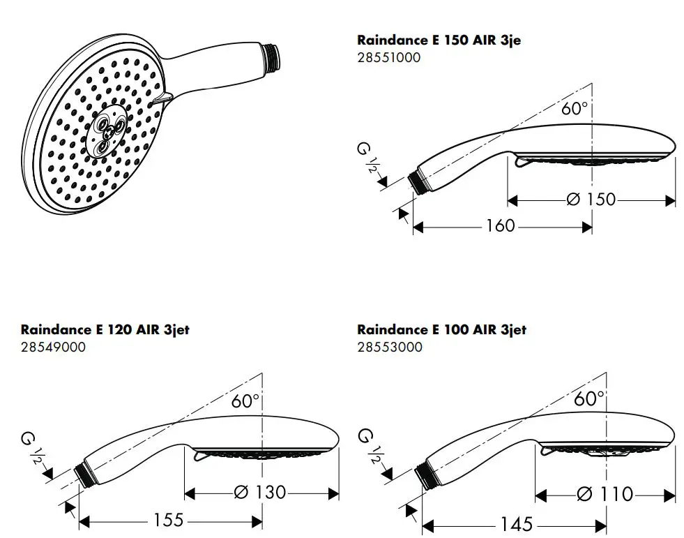 hansgrohe-28551000-Raindance-S-150-AIR-1jet-Hand-Shower-Chrome-PRODUCT-8