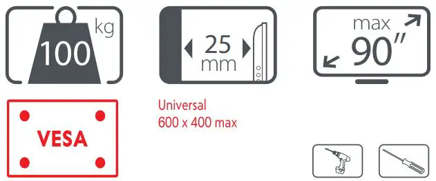 ONE-FOR-ALL-WM4629-Solid-Tilting-TV-Wall-Mount-fig-1