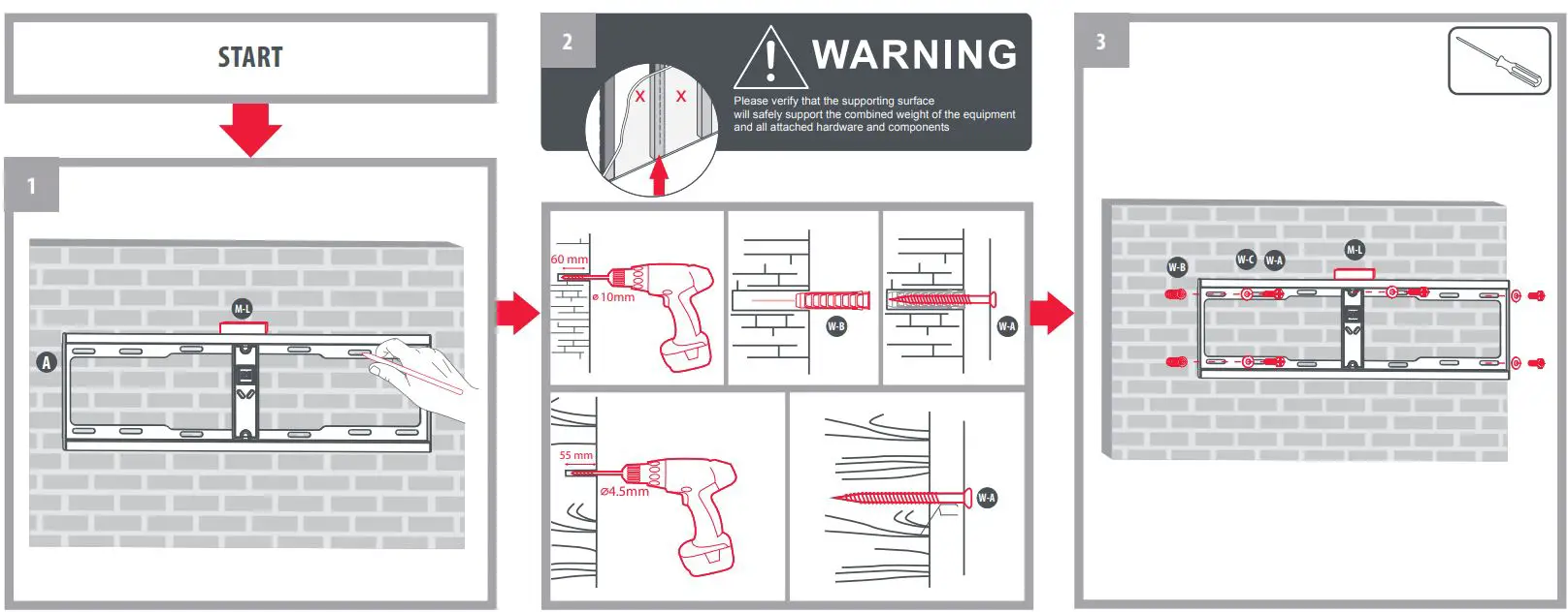 ONE-FOR-ALL-WM4629-Solid-Tilting-TV-Wall-Mount-fig-4