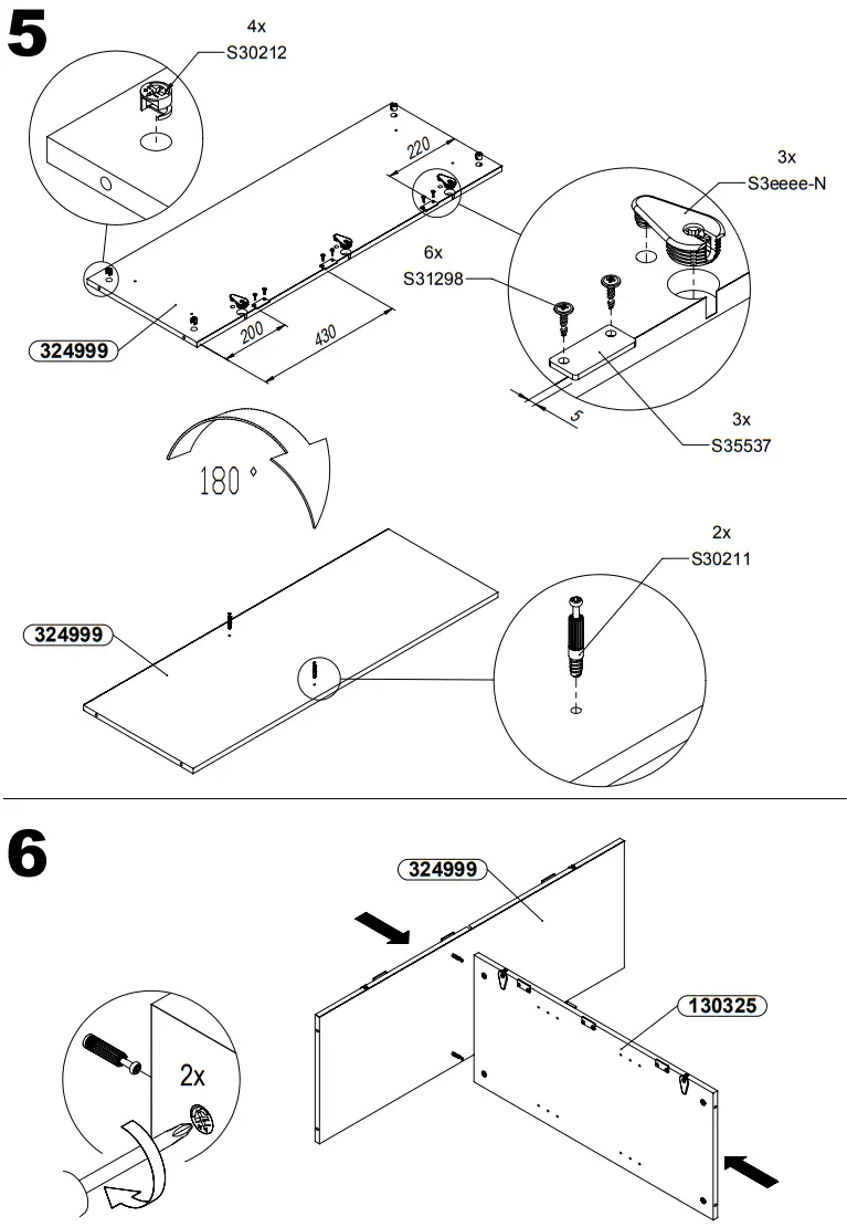 FORTE DURV521L-C818 DURO Highboard Display Cabinet with 2 Doors - fig 10