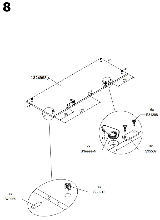 FORTE DURV521L-C818 DURO Highboard Display Cabinet with 2 Doors - fig 12