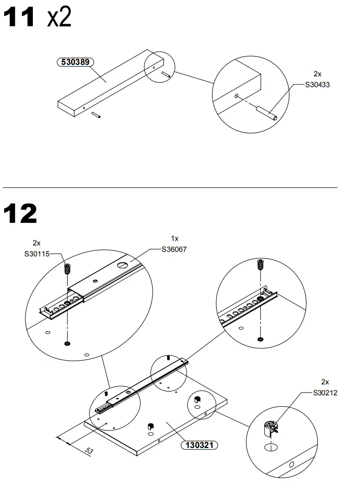 FORTE DURV521L-C818 DURO Highboard Display Cabinet with 2 Doors - fig 14