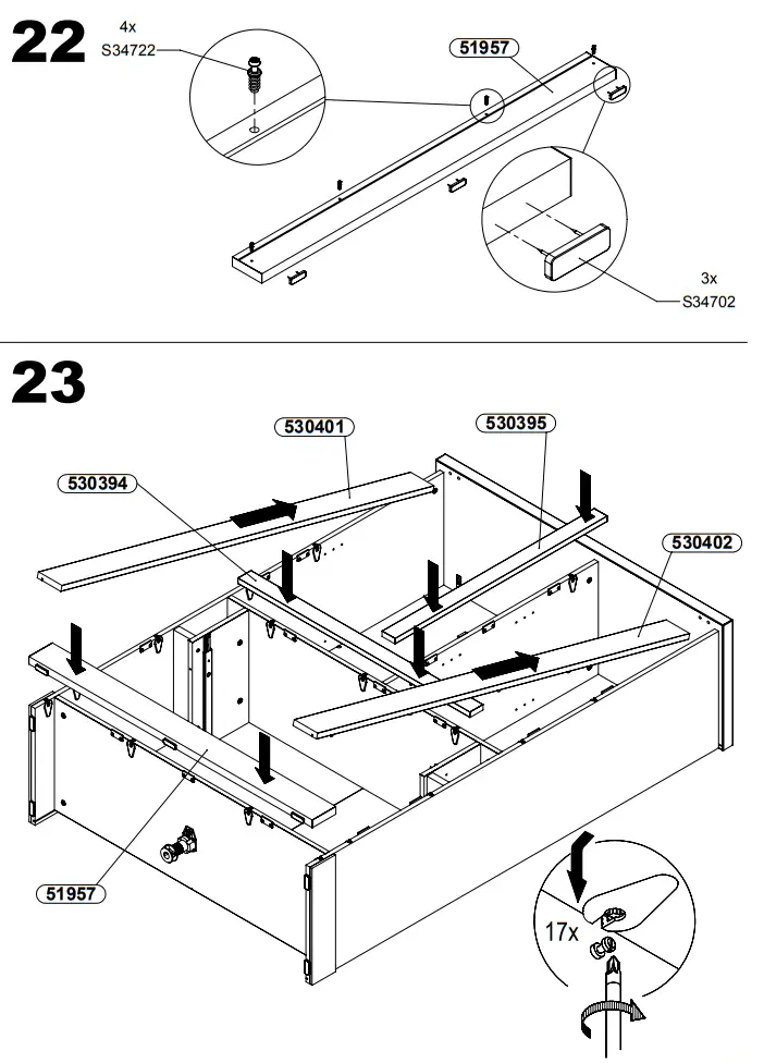 FORTE DURV521L-C818 DURO Highboard Display Cabinet with 2 Doors - fig 21