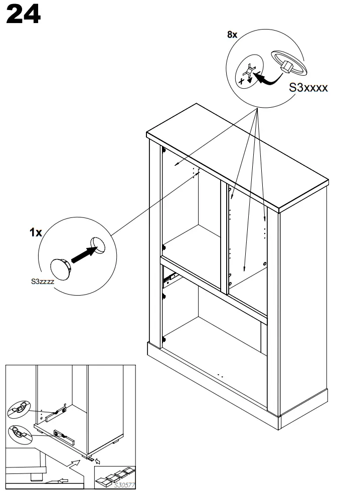 FORTE DURV521L-C818 DURO Highboard Display Cabinet with 2 Doors - fig 22