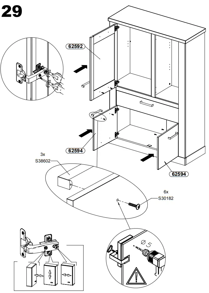 FORTE DURV521L-C818 DURO Highboard Display Cabinet with 2 Doors - fig 26