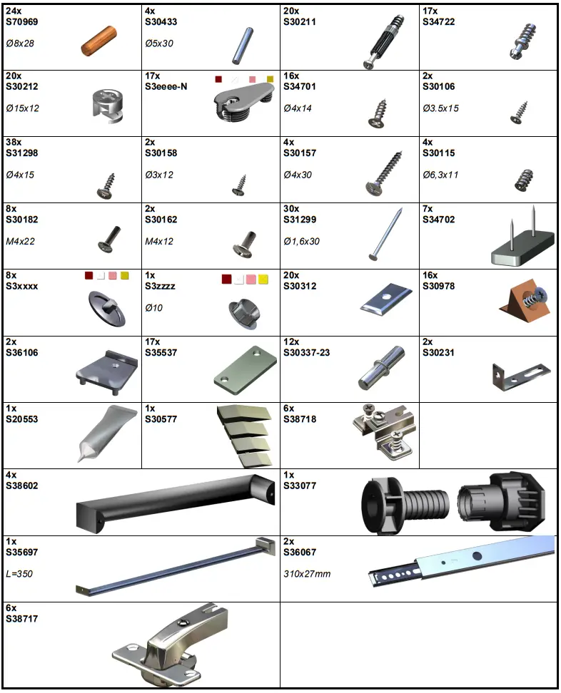 FORTE DURV521L-C818 DURO Highboard Display Cabinet with 2 Doors - fig 6