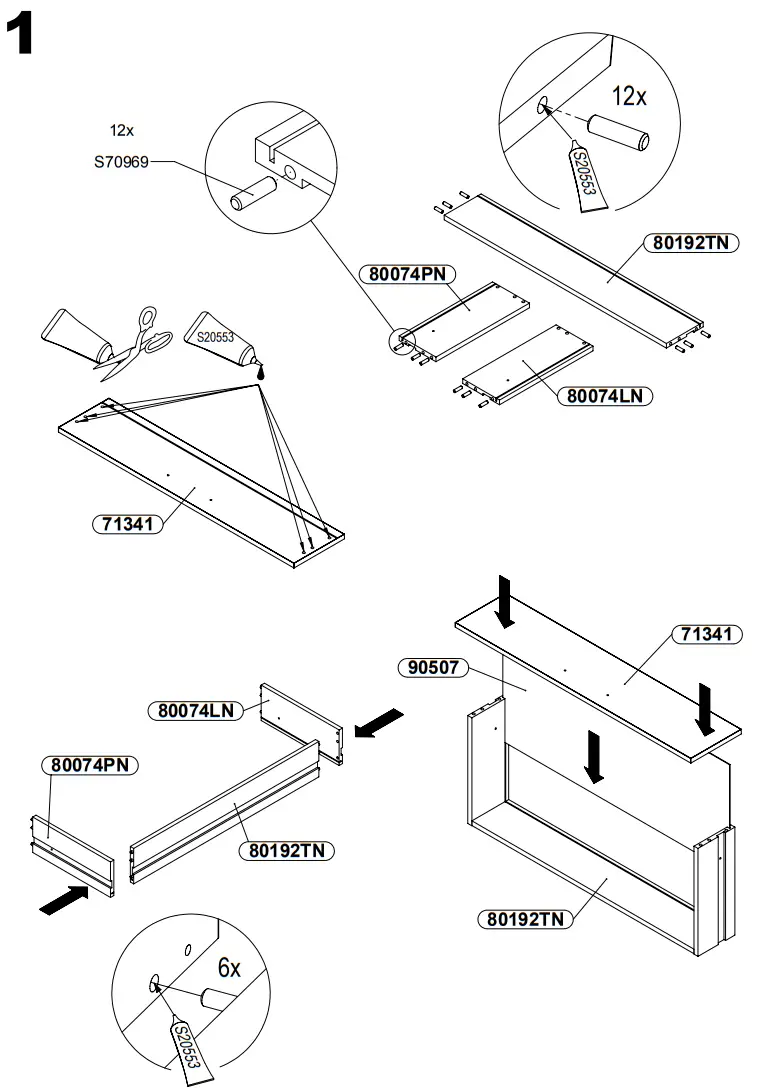 FORTE DURV521L-C818 DURO Highboard Display Cabinet with 2 Doors - fig 7