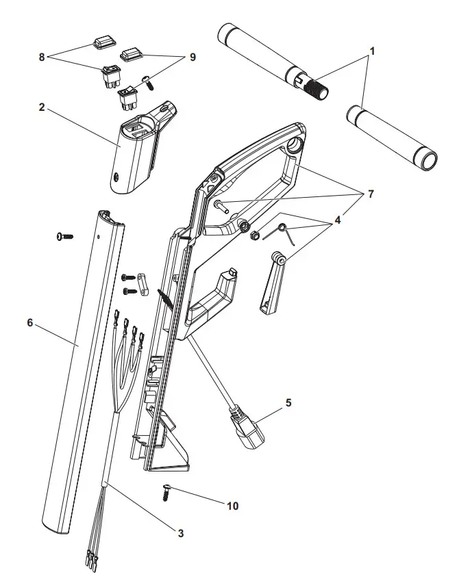 Clarke 107408160 MA10 Upright Scrubber - HANDLE
