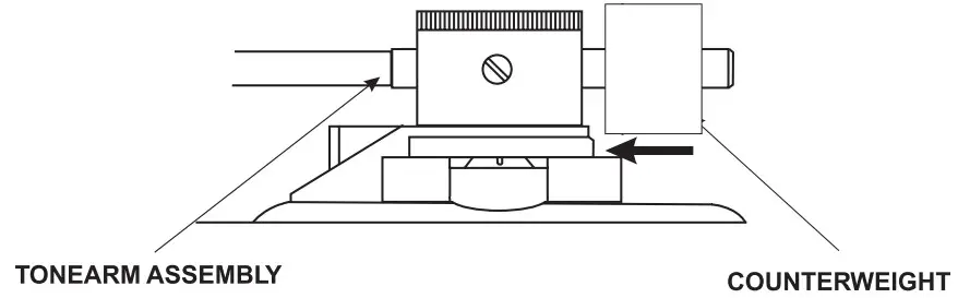 Lenco L 3828 Direct Drive Turntable with USB Recording - COUNTERWEIGHT
