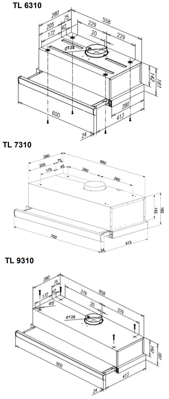 TEKA TL6310 Sliding Hood 60cm Inox - fig 4