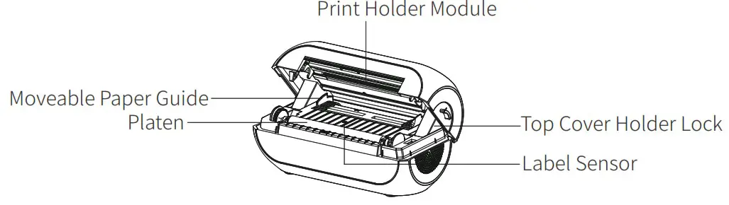 iDPRT SP450 Thermal Label Printer - Appearance and Components 3
