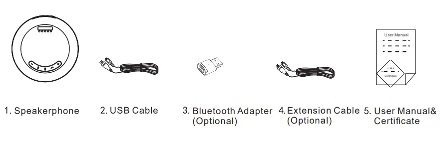 EACOME GLS100 Speakerphone - Package List