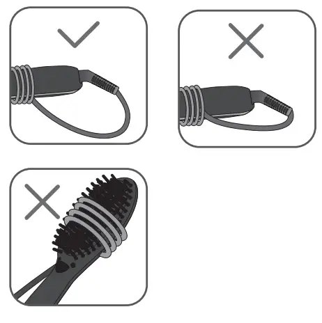 Rowenta CF5820 Curling Tong Straightening Brush - CURLING TONG 2