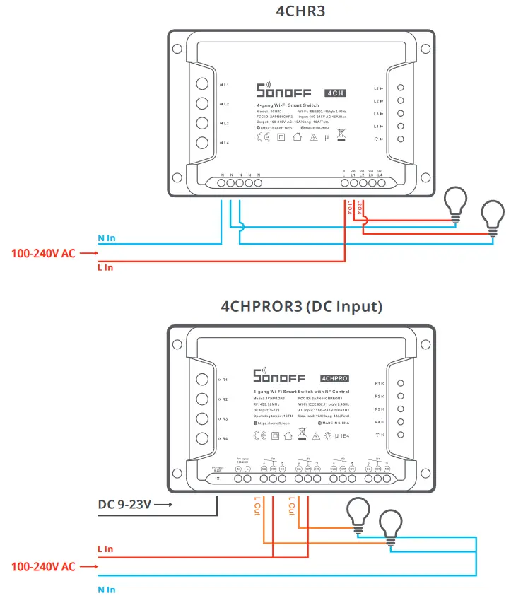 SONOFF DIY 4CH 4CHPRO 4 Gang WiFi Smart Switch - fig3