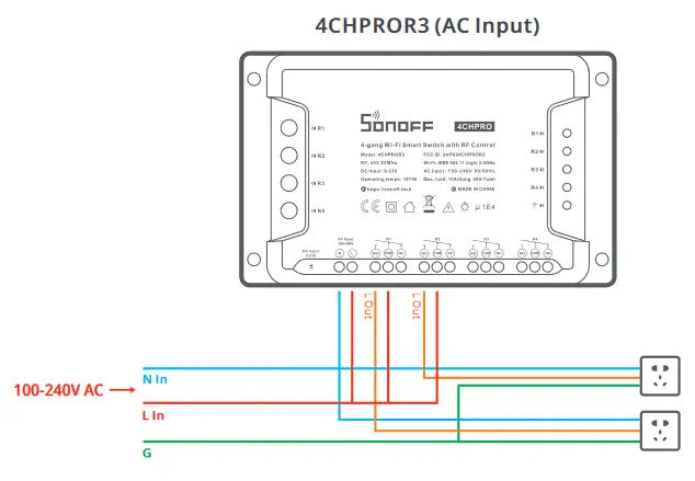 SONOFF DIY 4CH 4CHPRO 4 Gang WiFi Smart Switch - fig6
