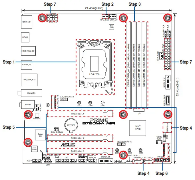 ASUS Prime B760M A WiFi Motherboard - Fig 2