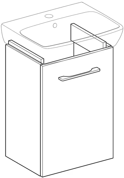 GEBERIT 502.752.00.1 Selnova Square Wash Basin