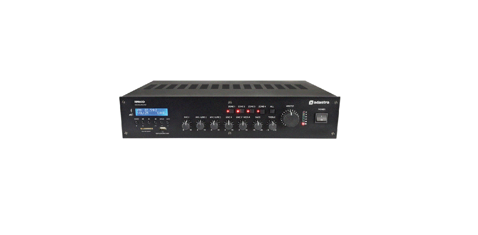 Adastra Rm60d 5 Input Mixer Amplifier User Manual Adastra Rm60d 5 Input Mixer Amplifier User Manual