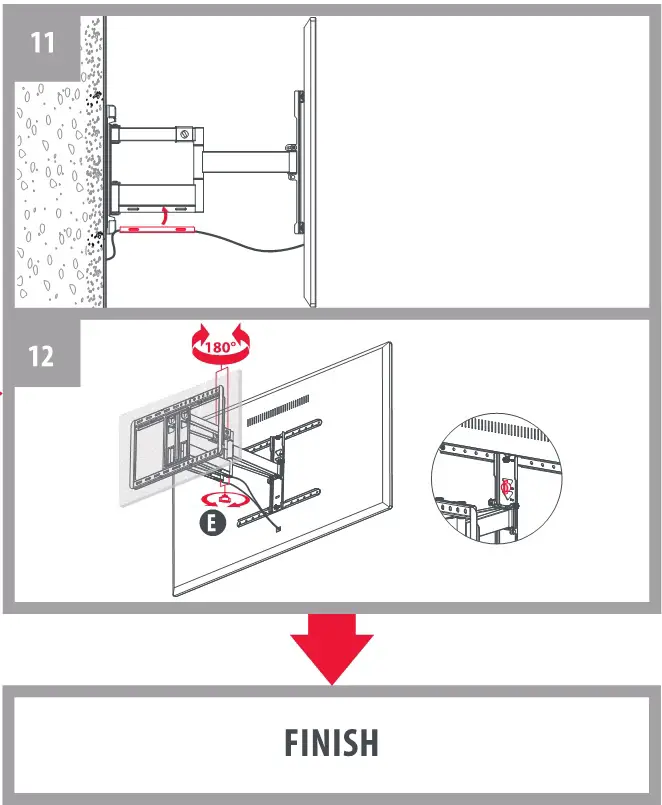 ONE FOR ALL WM5661 Dynamic Full-Motion TV Wall Mount - Installation