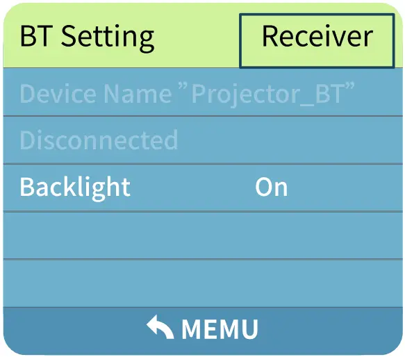 BETIFE SIRIUS F410 WiFi Bluetooth Projector - BT Setting Receiver 2