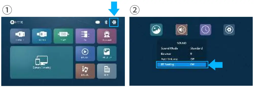 BETIFE SIRIUS F410 WiFi Bluetooth Projector - BT Setting