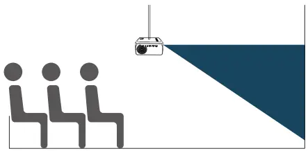 BETIFE SIRIUS F410 WiFi Bluetooth Projector - Front ceiling