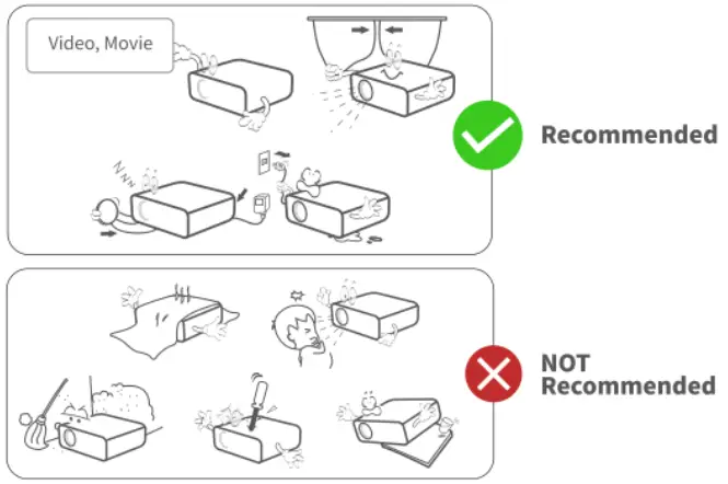 BETIFE SIRIUS F410 WiFi Bluetooth Projector - NOTICE