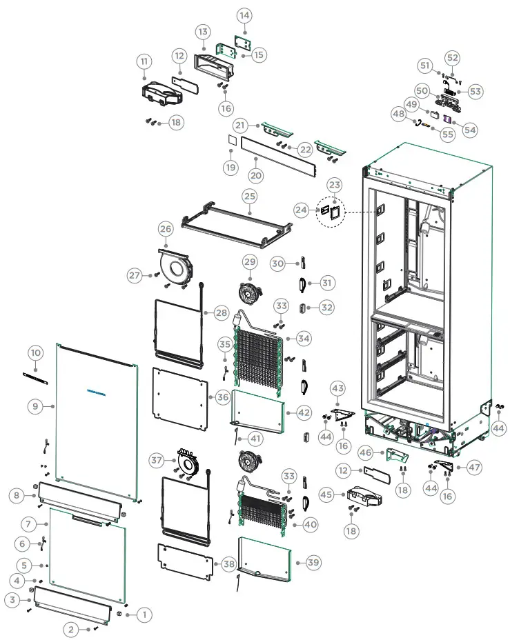 Fisher Paykel REFRIG RS6121SLK2 FP BI Refrigerator - fig 3