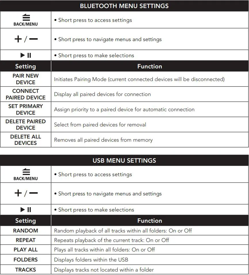 clarion CMM-10GR Marine Source Unit with LCD Display Owner's Manual - GENERAL CONTROL FUNCTIONS
