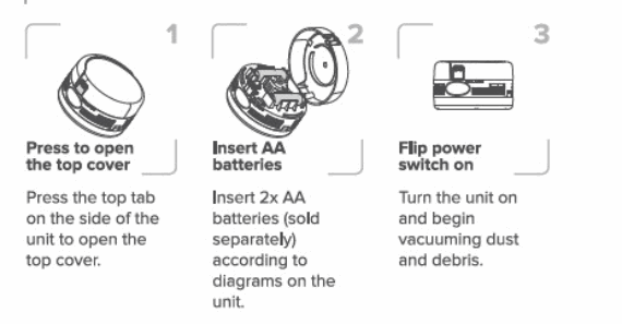 KOBOT CL-103 Mini Tabletop Handheld Vacuum - Parts 1