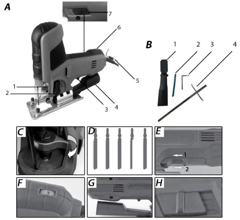 GRAPHITE 58G078 Pendulum Saw - Parts