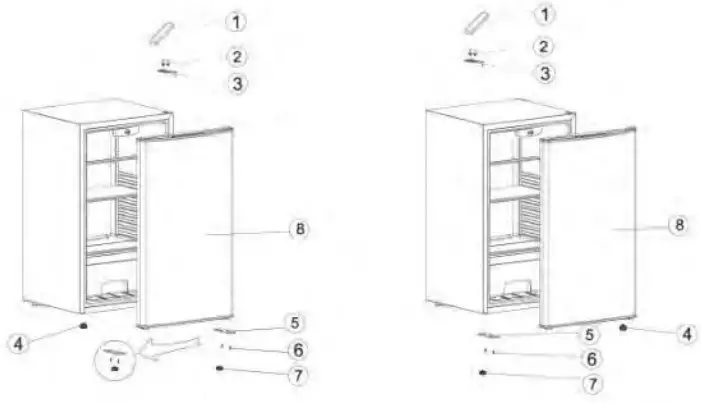 NEVIR NVR-5500SDC Table Top Refrigerator - Door Reverse