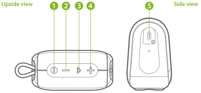 KlipXtreme KBS 015 Dyna Portable Speaker - diagram