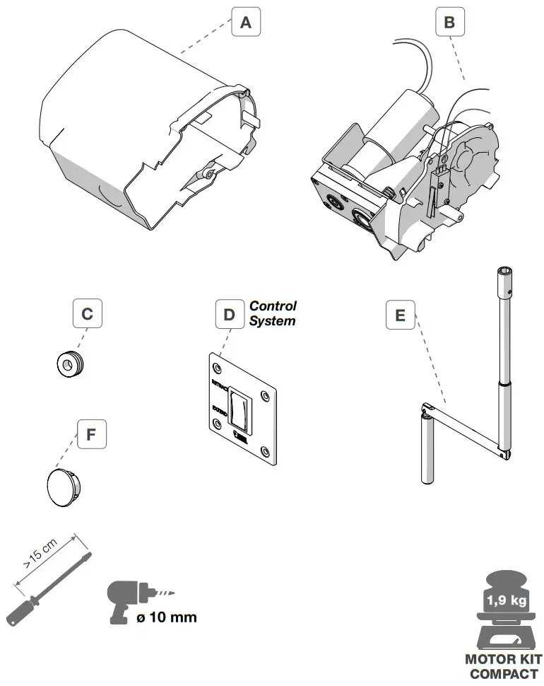 FIAMMA 07929-01H Awning 12V Motor Upgrade Kit - FIAMMASTORE