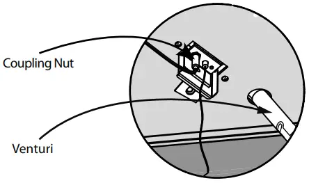 Sunnydaze WAR 986 30 Inch Square Propane Fire Pit Table - Coupling Nut