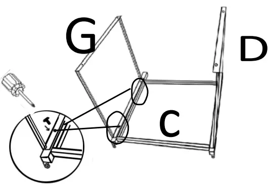 Sunnydaze WAR 986 30 Inch Square Propane Fire Pit Table - panel with door