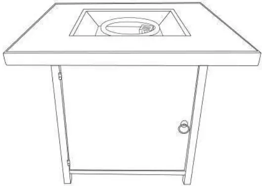 Sunnydaze WAR 986 30 Inch Square Propane Fire Pit Table - using 4pcs