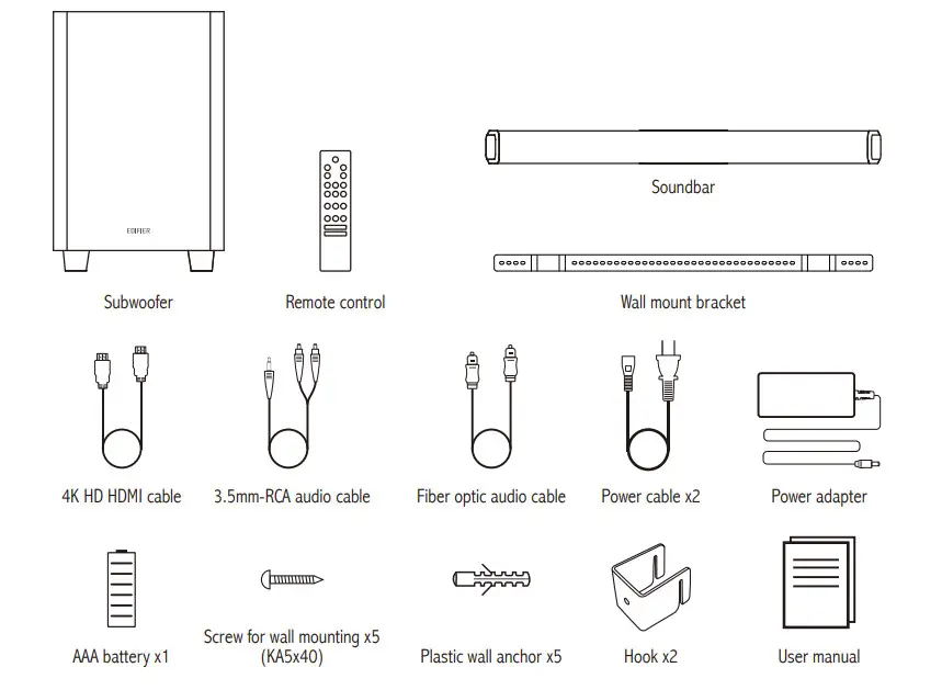 EDIFIER B700 Soundbar Dolby Atmos Speaker System - Box