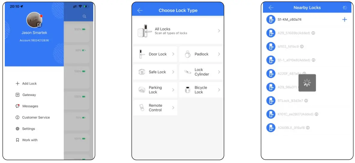 TTLock S1K Smart Cylinder Lock - Add Lock