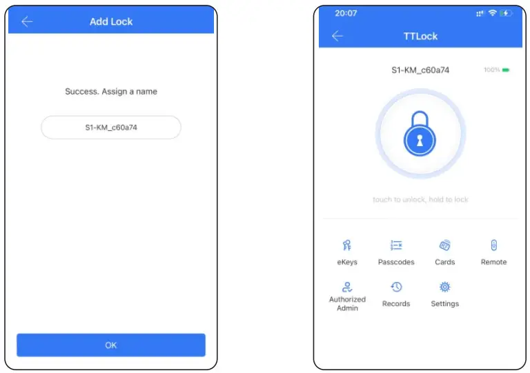 TTLock S1K Smart Cylinder Lock - Lock Successfully