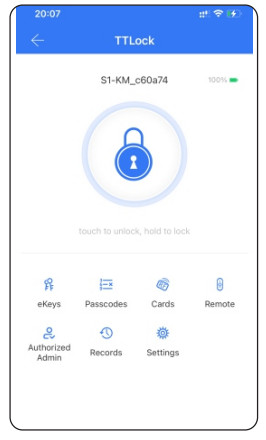 TTLock S1K Smart Cylinder Lock - keycard or passcode