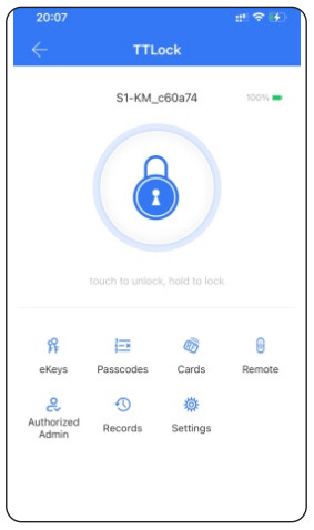 TTLock S1K Smart Cylinder Lock - records and settings