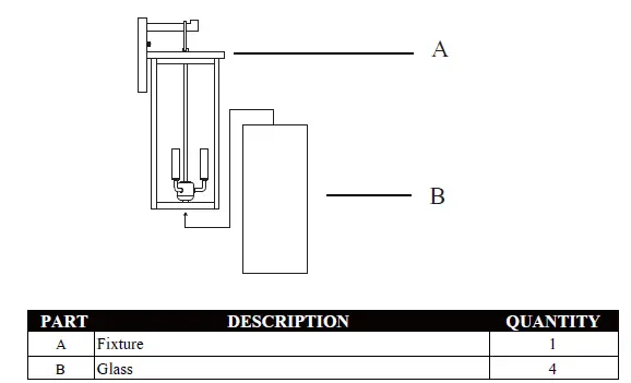 Trevot TD40019OT 3 Light 22.5 IOnch Large Black Outdoor Wall Lantern Sconce-fig-2