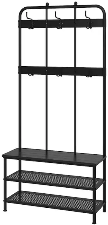 IKEA AA-1886944-7 PINNIG Coat Rack with Shoe Storage Bench