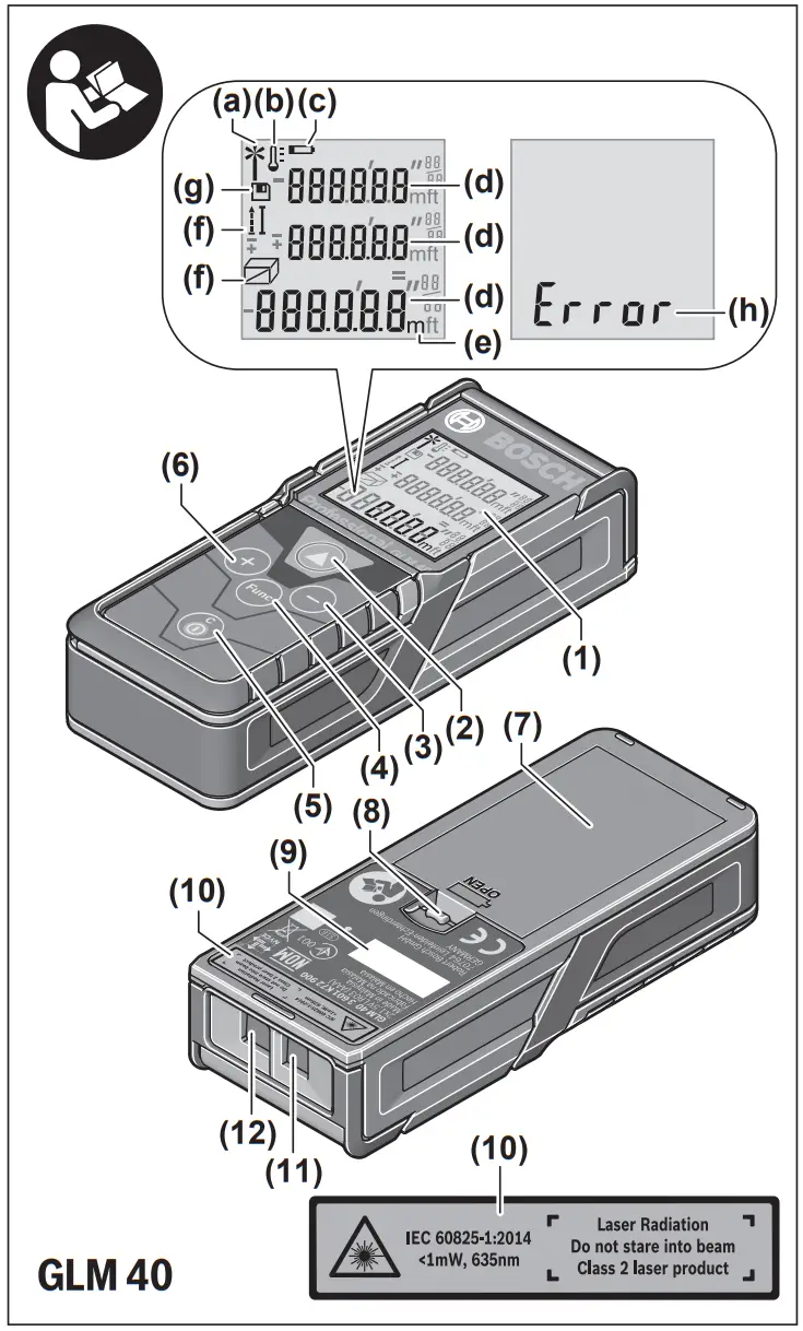 BOSCH GLM 40 Professional Laser Measure - Fig 1