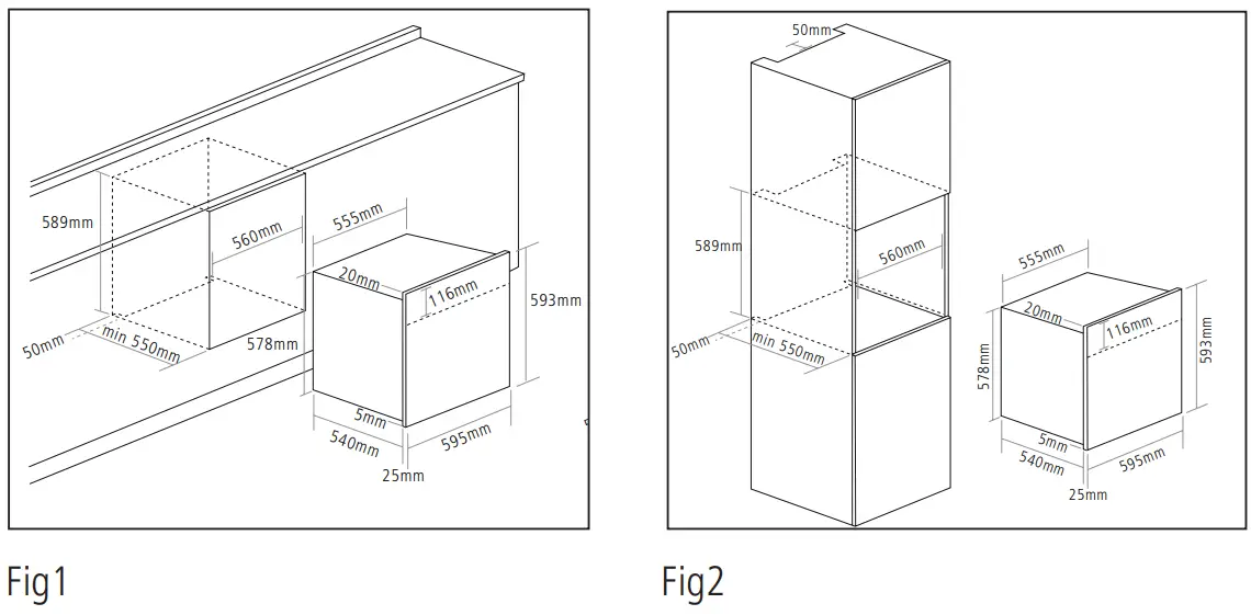 Caple C2402 Sense Single Pyrolytic Oven - FITTING THE APPLIANCE 2